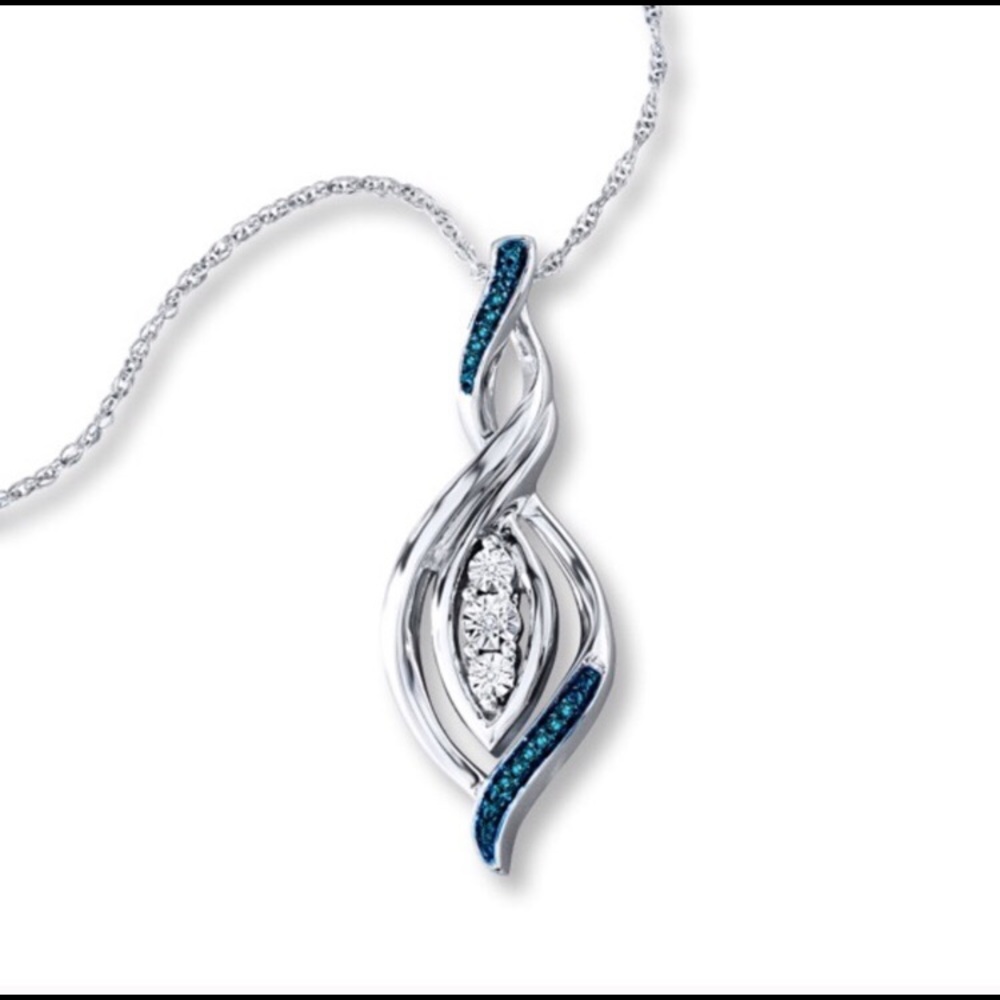 Kay Jewelers Diamond Necklace Sterling Silver